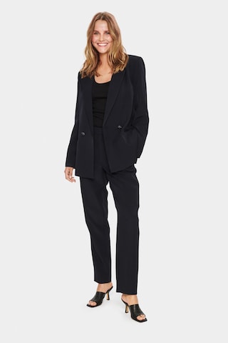 SAINT TROPEZ Slim fit Trousers 'Oliva' in Black