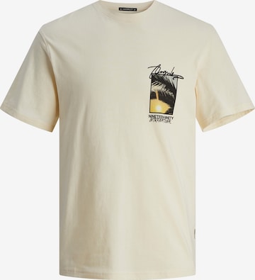 JACK & JONES T-shirt 'ARUBA' i beige: framsida