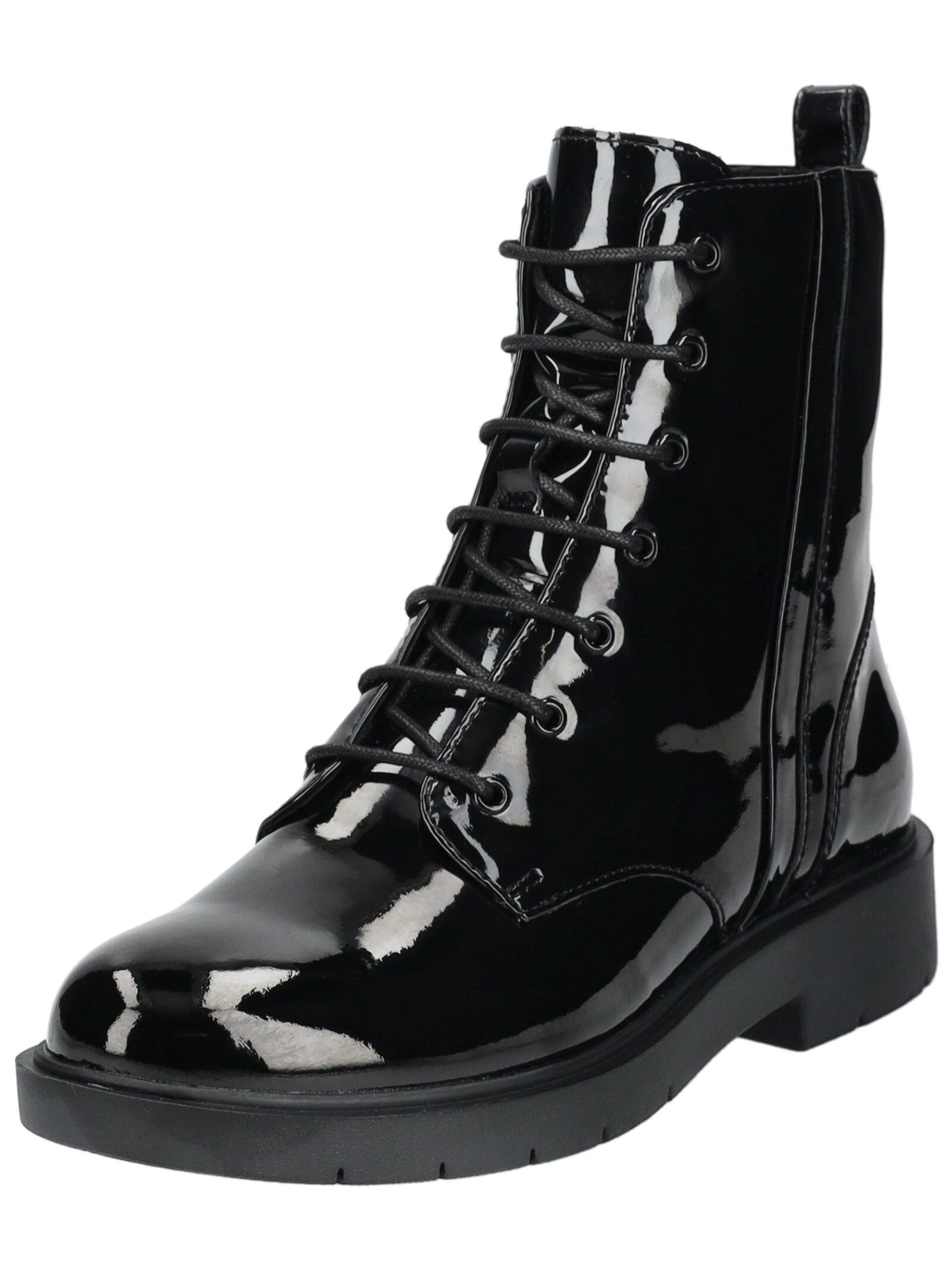 GEOX Lace-up bootie in Black: front