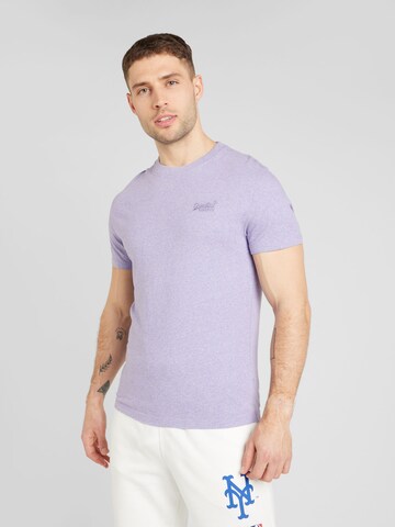 T-Shirt Superdry en violet : devant