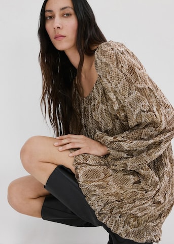 MANGO Kleid 'Snake' in Grün