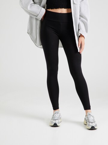 EA7 Emporio Armani Skinny Leggings in Black: front