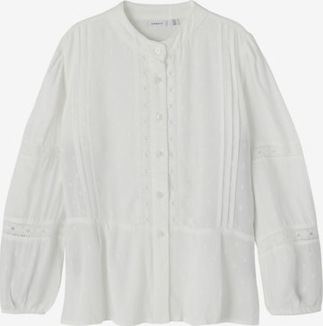 NAME IT - Blusa 'Naride' en blanco: frente