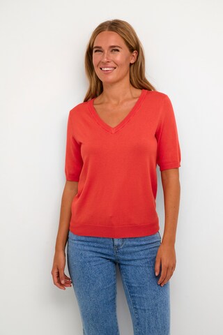 Pullover 'lizza' di Kaffe in rosso: frontale