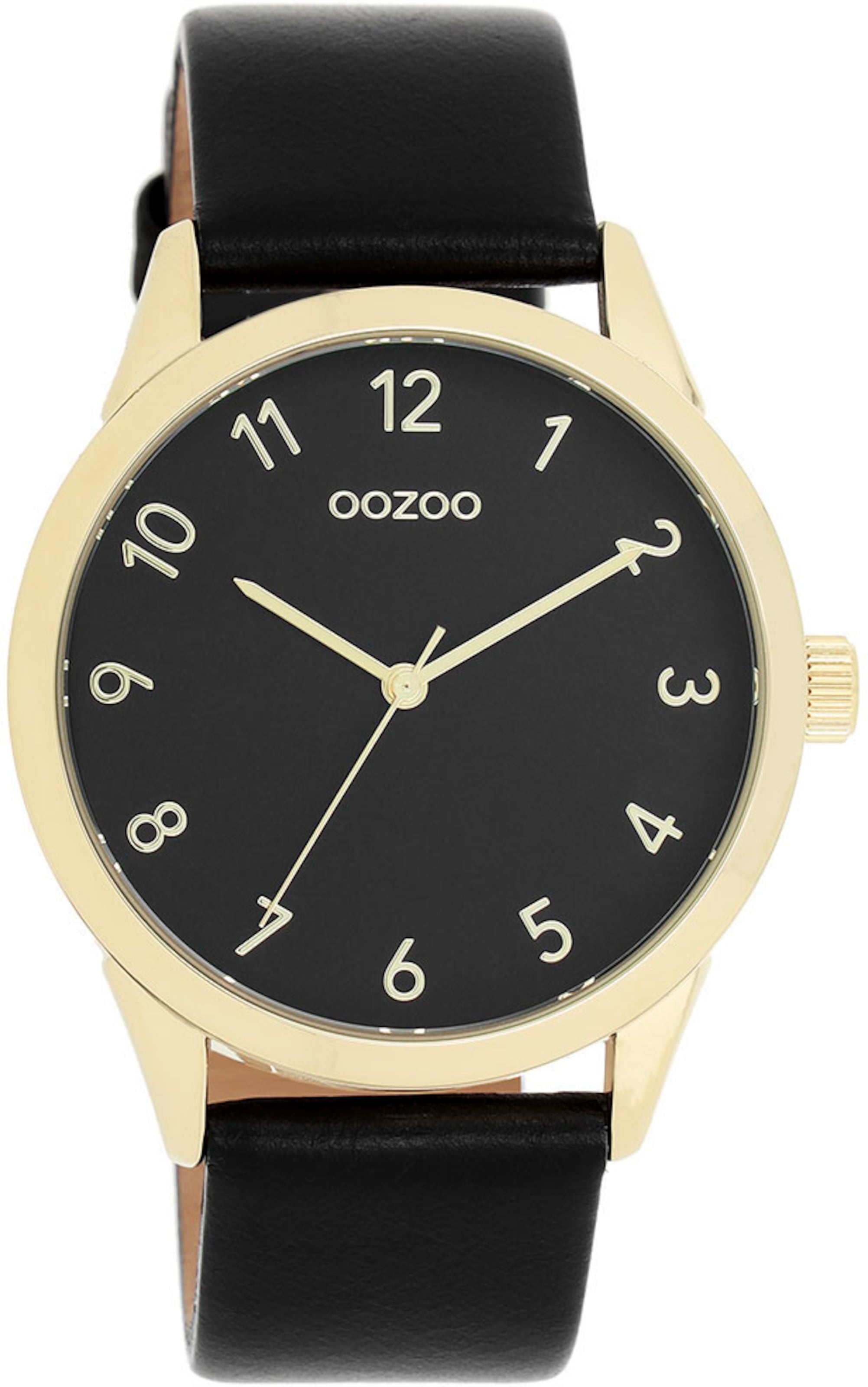 OOZOO Analog Watch in Black: front