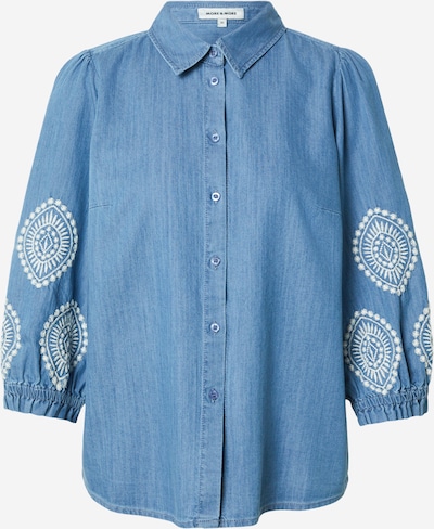 MORE & MORE Pusero värissä sininen denim / valkoinen, Tuotenäkymä