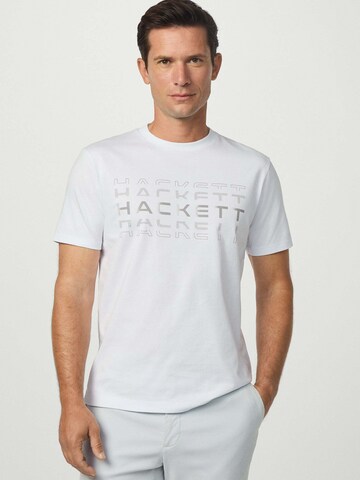 Maglietta 'Club' di Hackett London in bianco: frontale