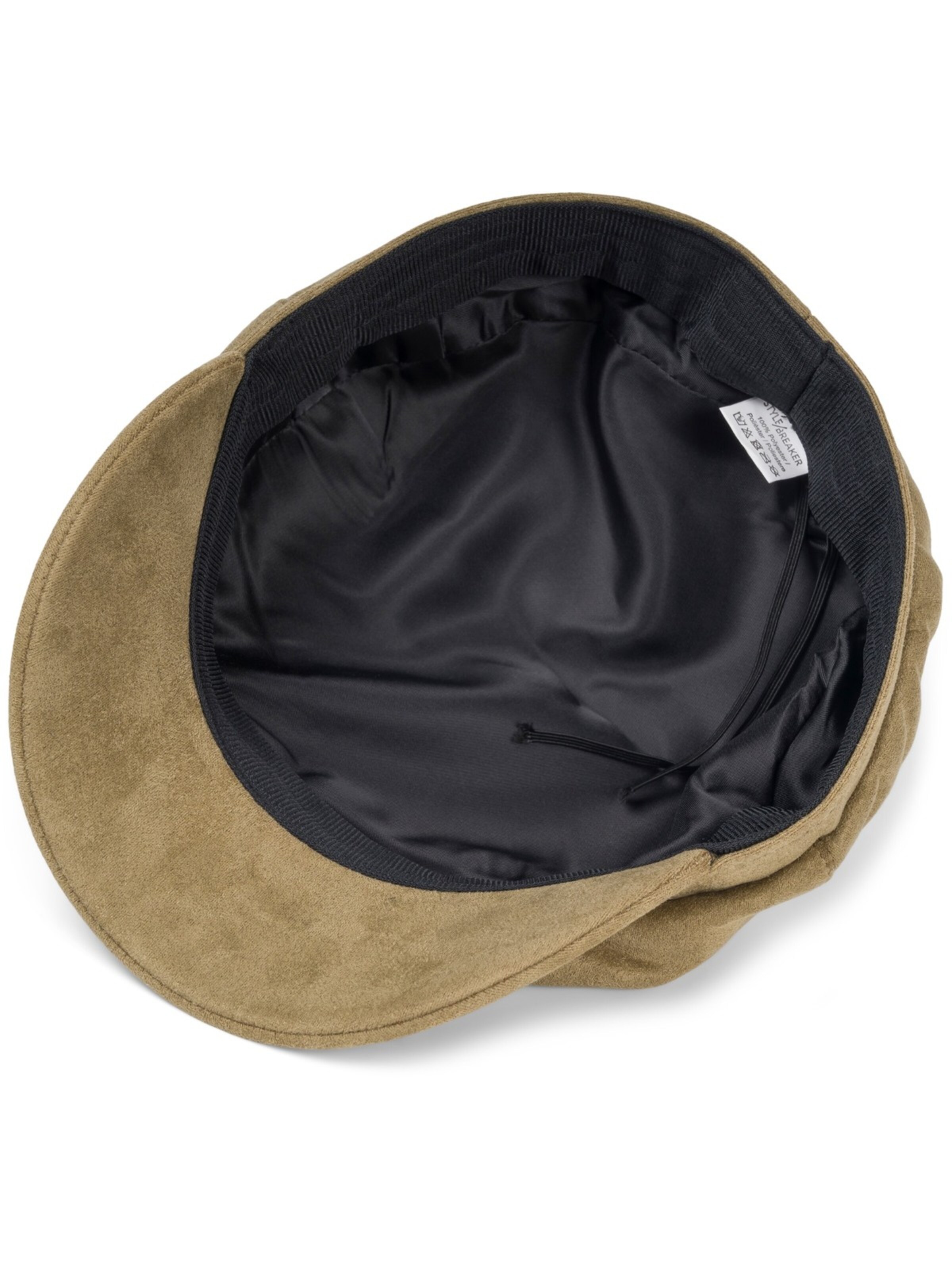 styleBREAKER Mütze 'Ballonmütze Einfarbig Veloursleder Optik'‌‌‌‌ in Grün