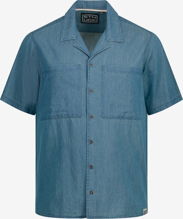 STHUGE Regular fit Button Up Shirt in Blue: front