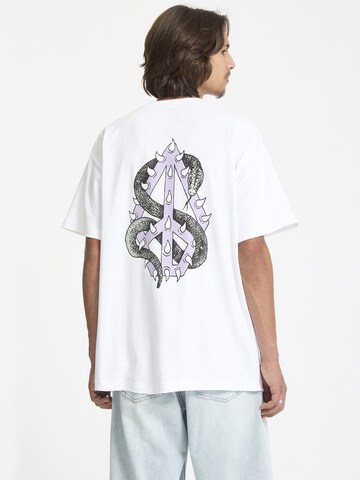 T-Shirt 'SNAKE PEACE' Volcom en blanc