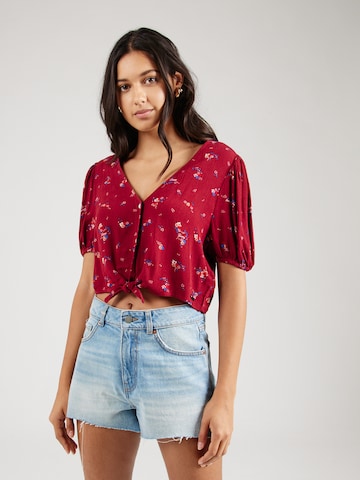 Tommy Jeans Blouse in Rood: voorkant