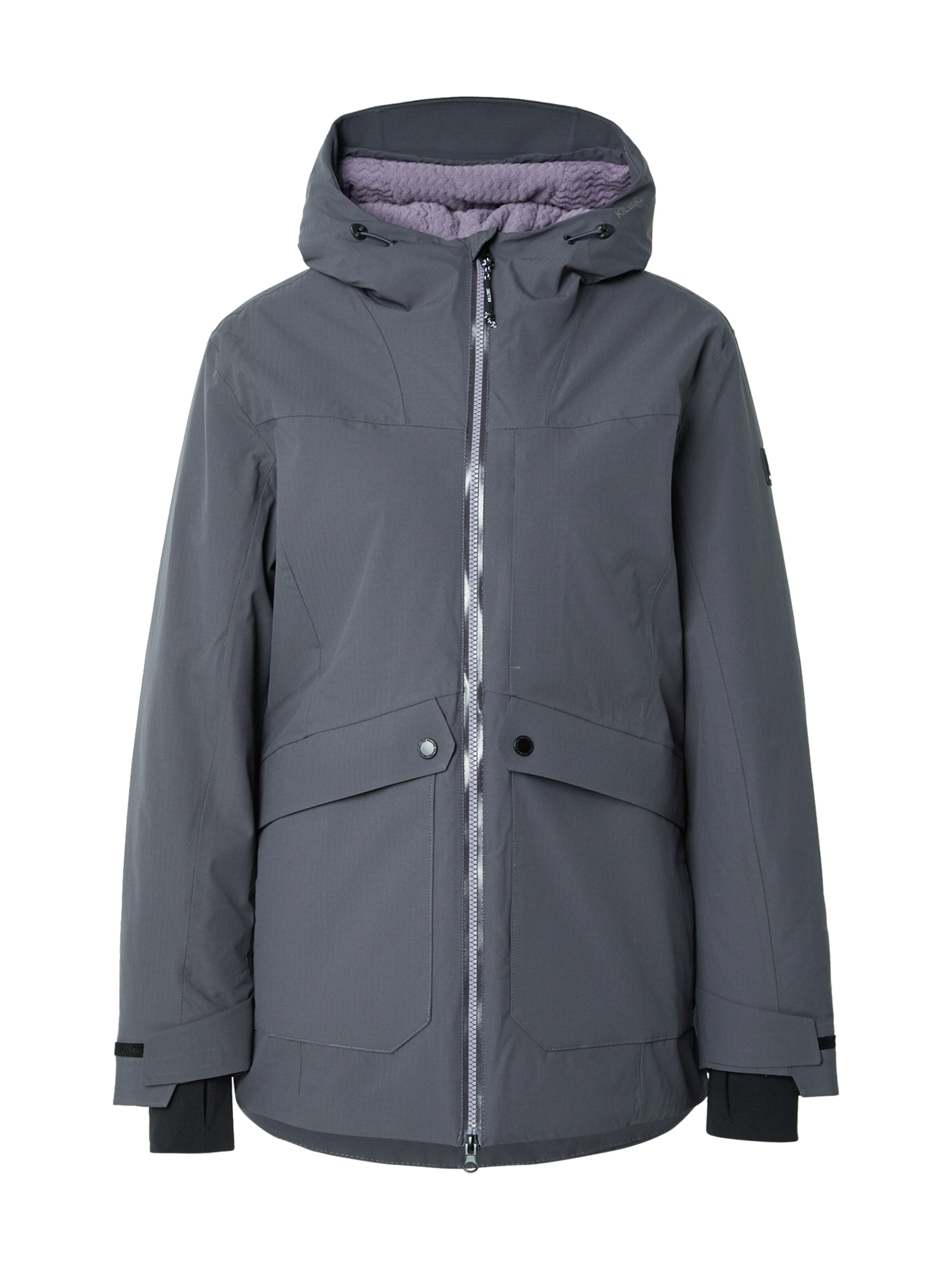 KILLTEC Přechodová parka 'KOW 16' – šedá: přední strana