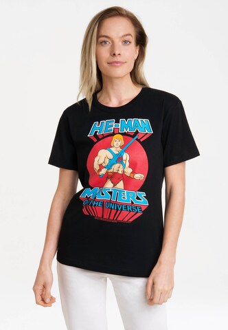 LOGOSHIRT Shirt 'MOTU - He-Man' in Black: front