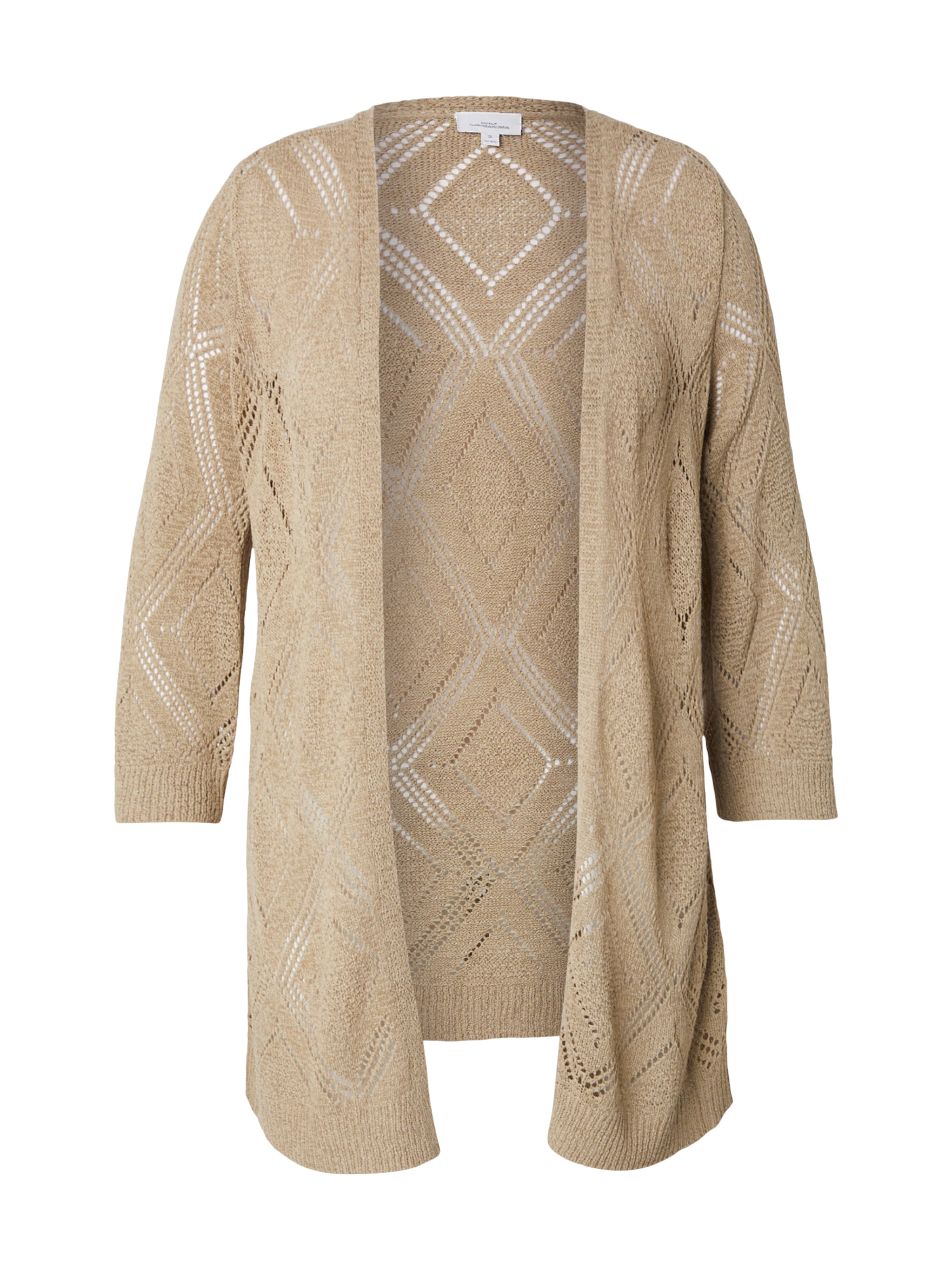 ONLY Carmakoma Knit cardigan 'CARPAMELA' in Beige: front