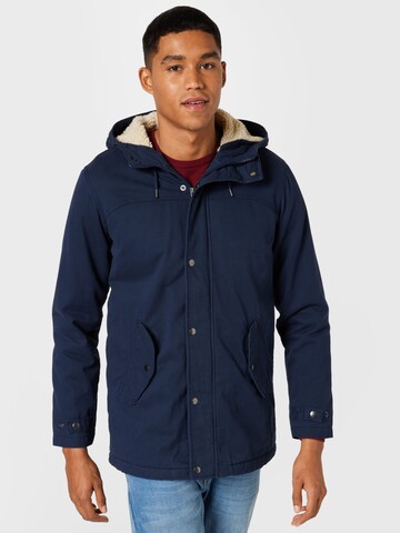 Parka mi-saison 'State' JACK & JONES en bleu : devant