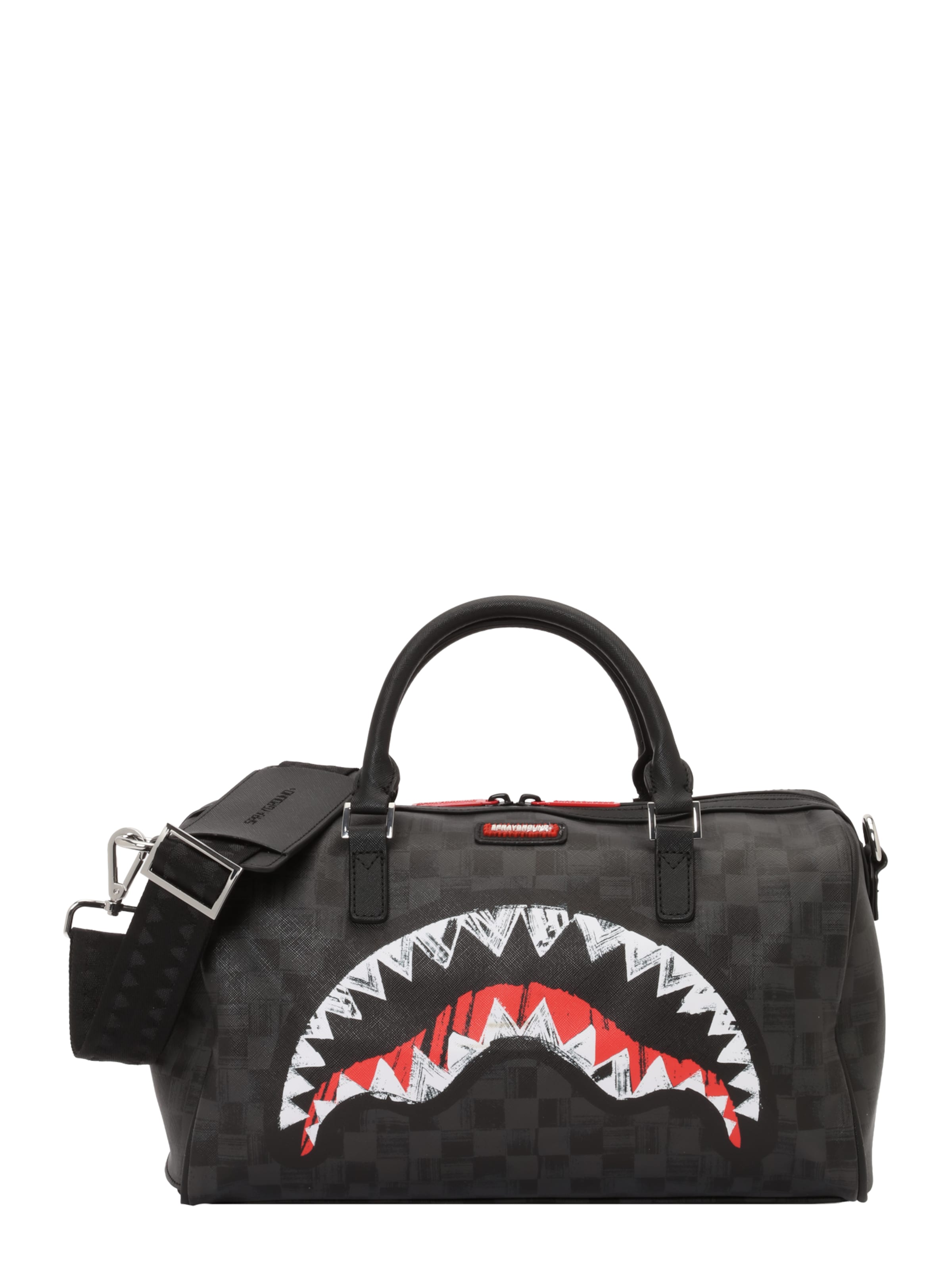 Sprayground - Bolsa de viaje 'Scribble Shark' en negro: frente