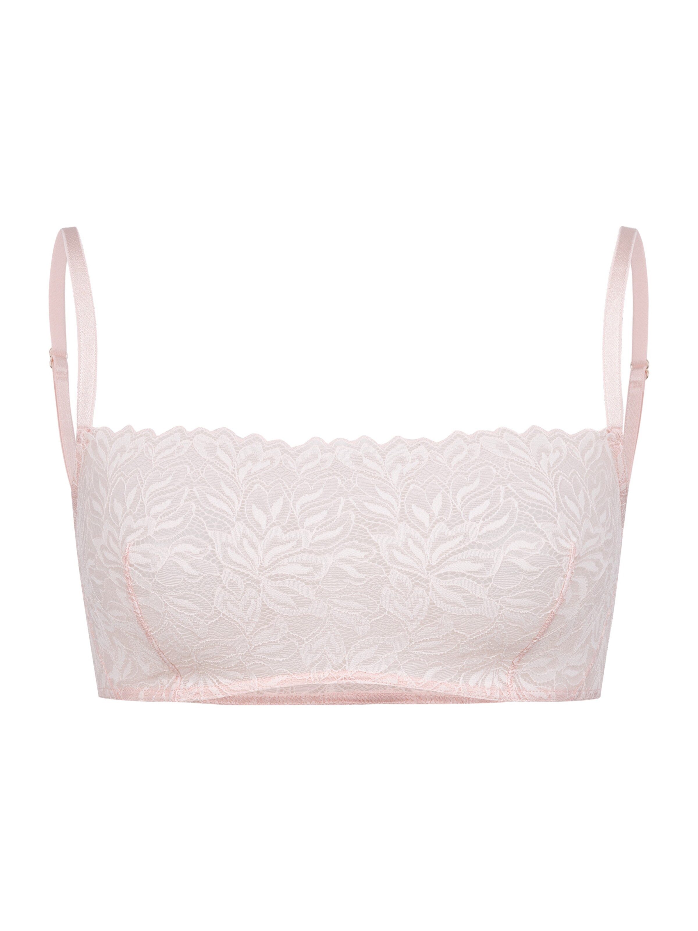 Erlich Textil - Bandeau Soutien 'Dreamy Lace' em rosa: frente