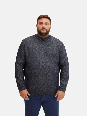 TOM TAILOR Men + Sweater in Blue: front