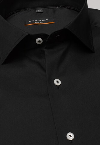 ETERNA Slim fit Button Up Shirt in Black