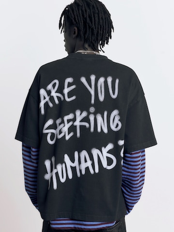 Pull&Bear T-Shirt 'STWD DIVISION' in Schwarz: Vorderseite