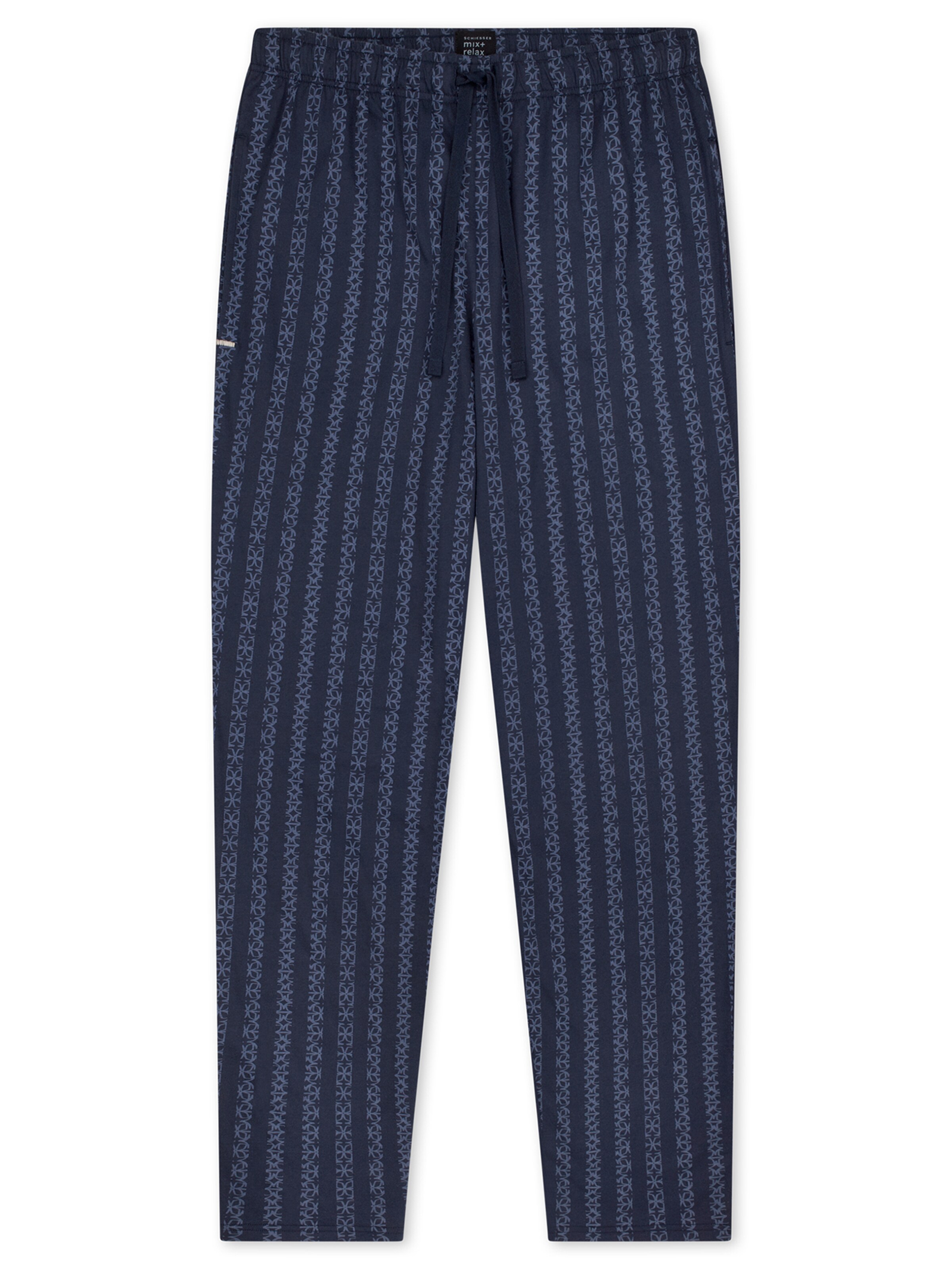 SCHIESSER Pyjamahose ' Mix Relax ' in Blau: Vorderseite