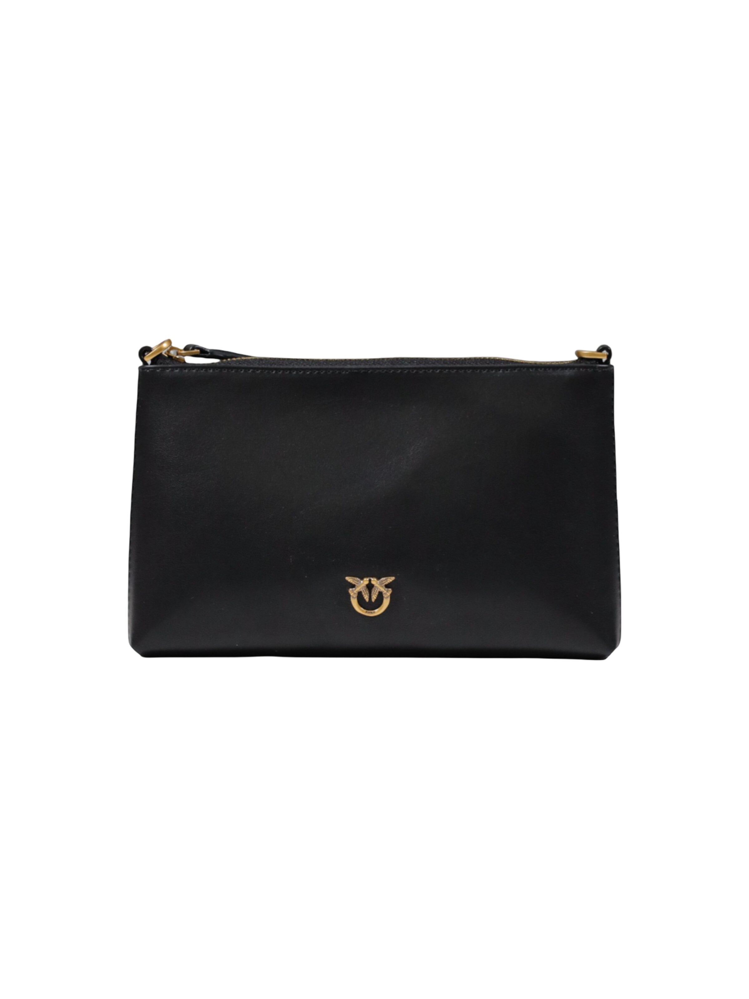 PINKO - Bolso saco 'FLAT HORIZONTAL MINI VITELLO 104277 A0F1' en negro: frente