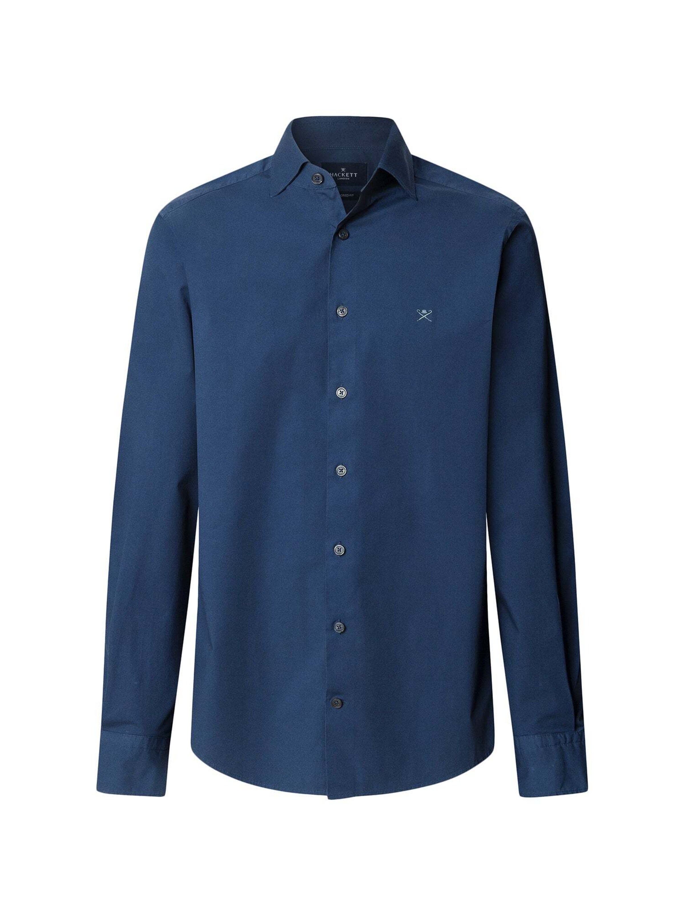 Hackett London Regular Fit Hemd 'ESS' in Blau: Vorderseite
