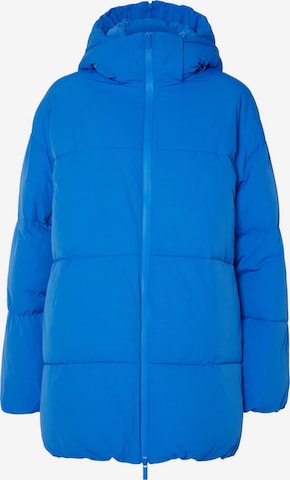 SELECTED FEMME Winter Jacket 'Fraya' in Blue: front