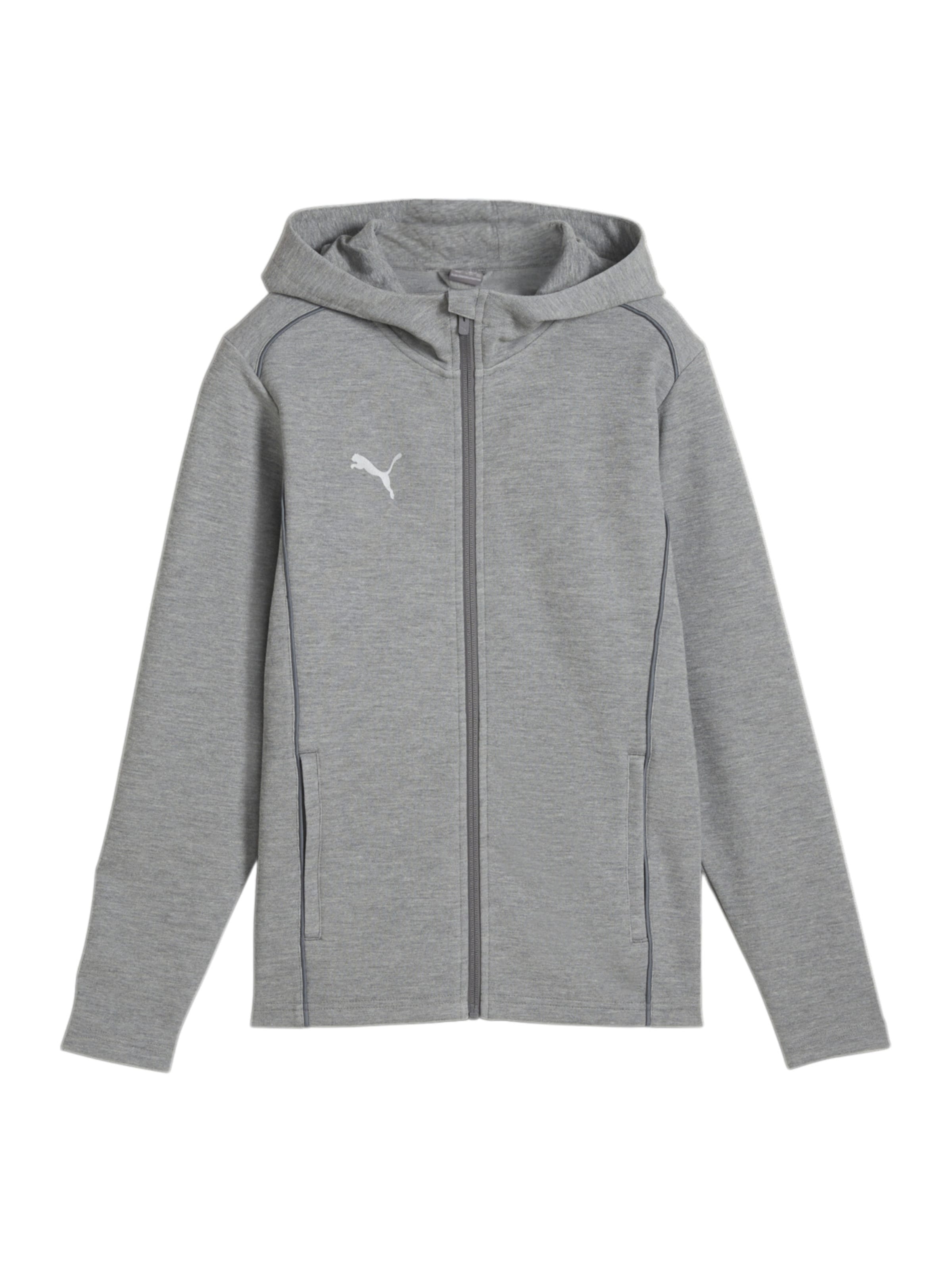 PUMA Sportsweatjacke in Grau: Vorderseite