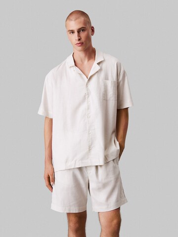 Calvin Klein Pyjama lang in Weiß: Vorderseite