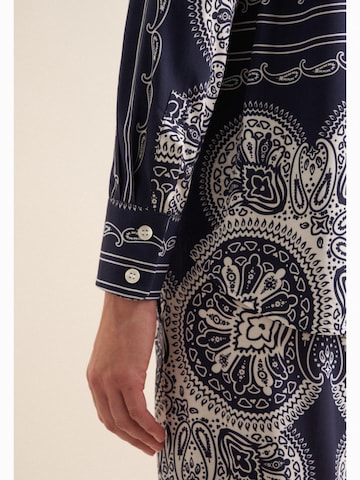 SEIDENSTICKER Bluse 'Schwarze Rose' in Blau