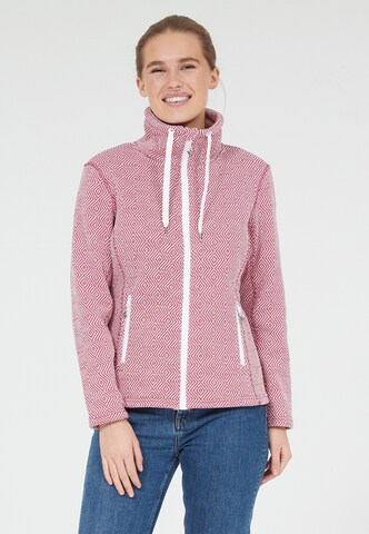 Weather Report Athletic Fleece Jacket 'FREIDA' in Pink: front