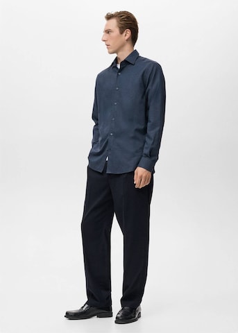 MANGO MAN Regular fit Button Up Shirt 'Veira' in Blue