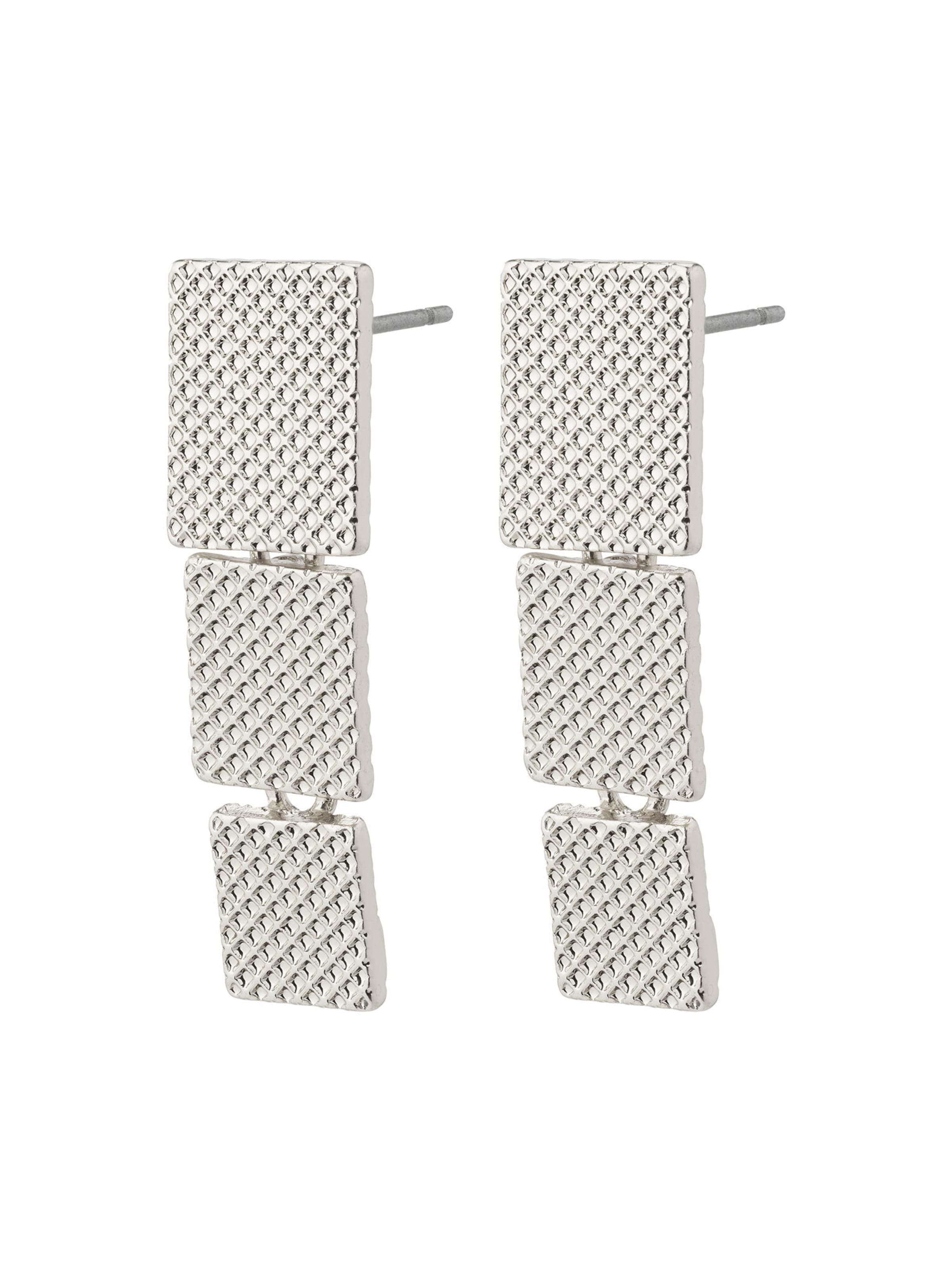 sudrabs Pilgrim Auskari ' Klaudia ': no priekšpuses