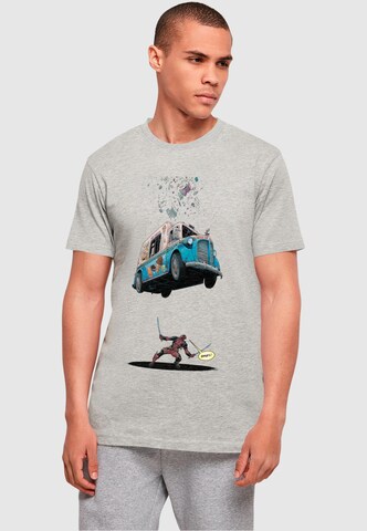 ABSOLUTE CULT Shirt 'Deadpool - Ice Cream' in Grijs: voorkant