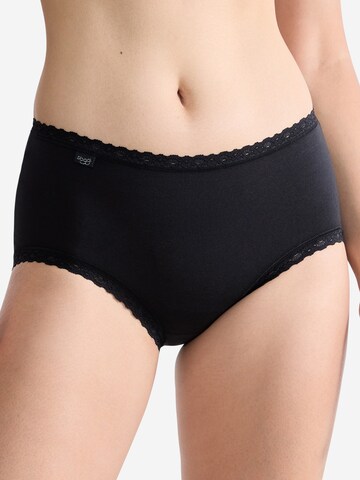 SLOGGI Slip '24/7 Cotton Lace' in Black: front