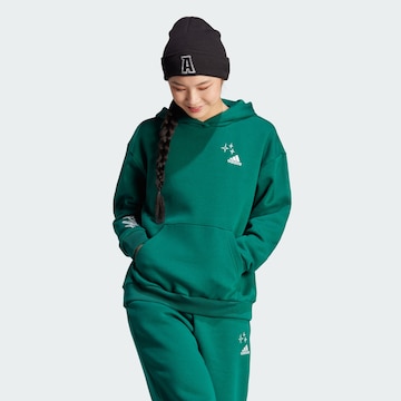 ADIDAS SPORTSWEAR Sportovní mikina 'Scribble Embroidery Fleece' – zelená: přední strana