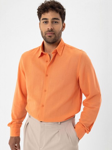 Dandalo Comfort fit Button Up Shirt in Orange