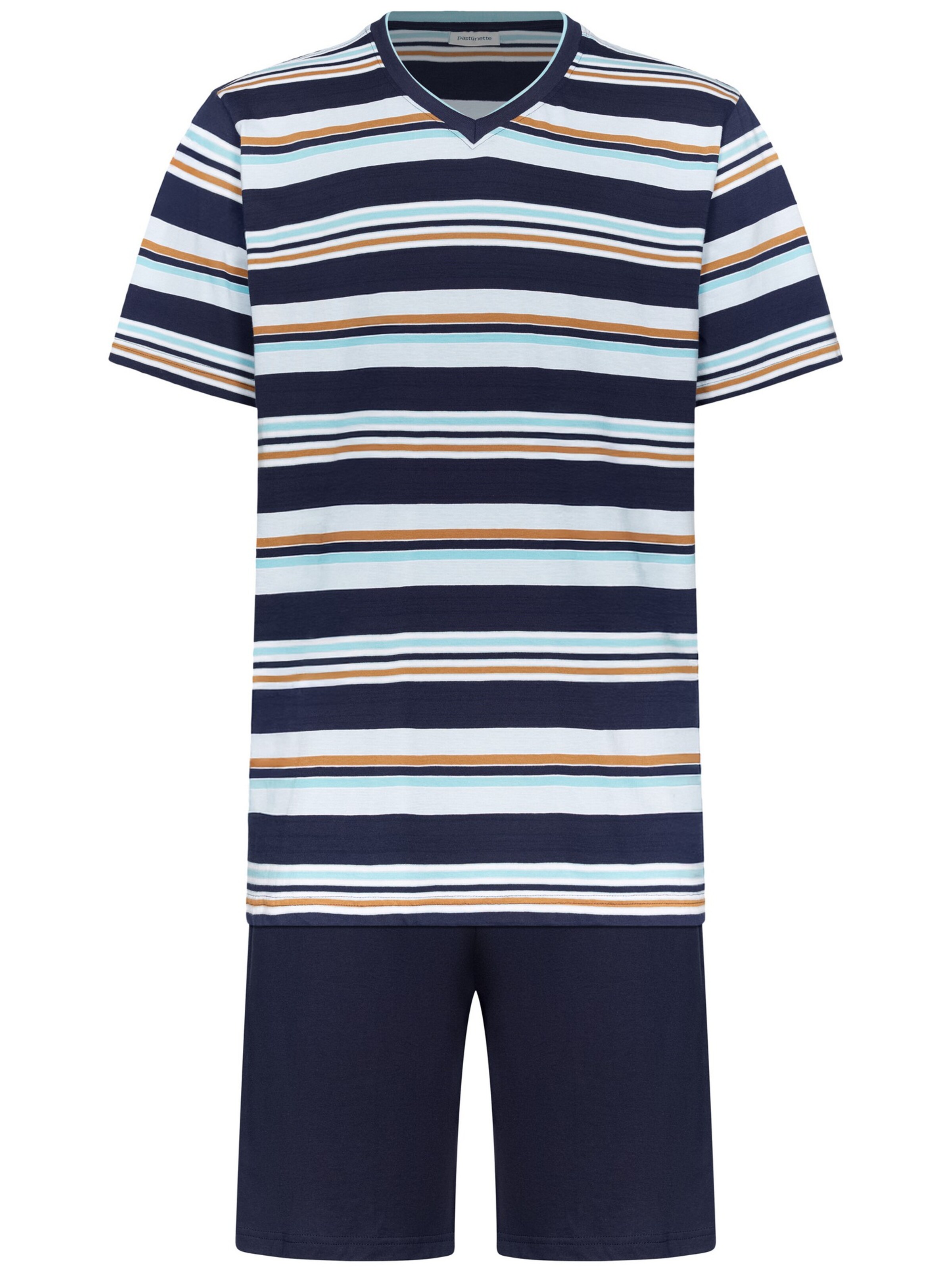 Pyjama court 'Shortama' Pastunette en bleu : devant