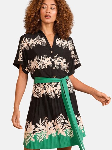 Abito camicia di love & roses in nero: frontale