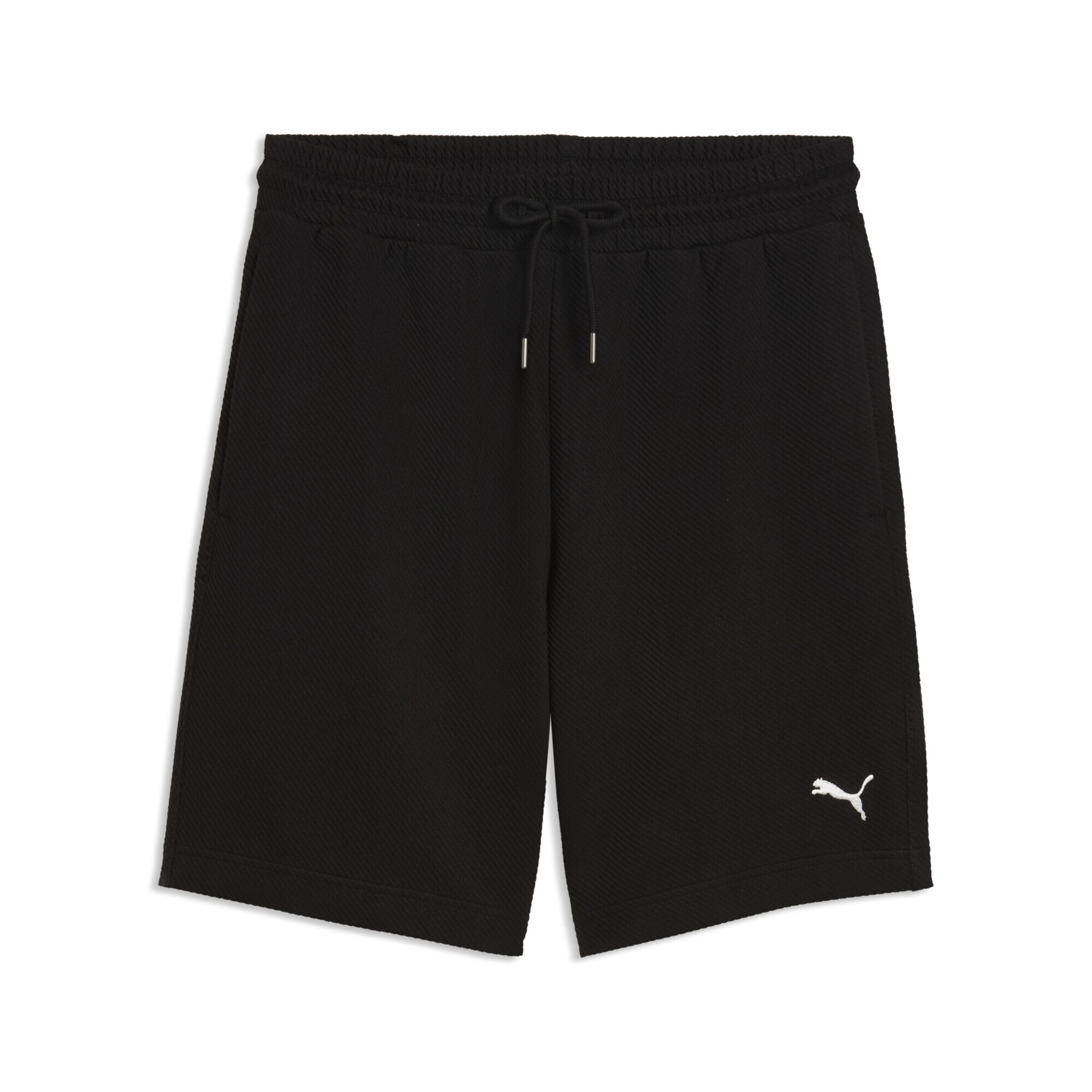 Loosefit Pantalon de sport 'Essentials Elevated' PUMA en noir : devant