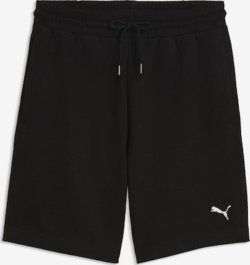 Loosefit Pantalon de sport 'Essentials Elevated' PUMA en noir : devant