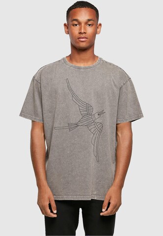 Merchcode T-Shirt 'Yellow Submarine - Bird 2' in Grau: predná strana