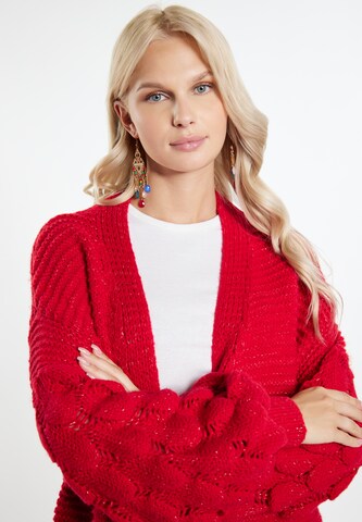 IZIA Gebreid vest 'Gaya' in Rood