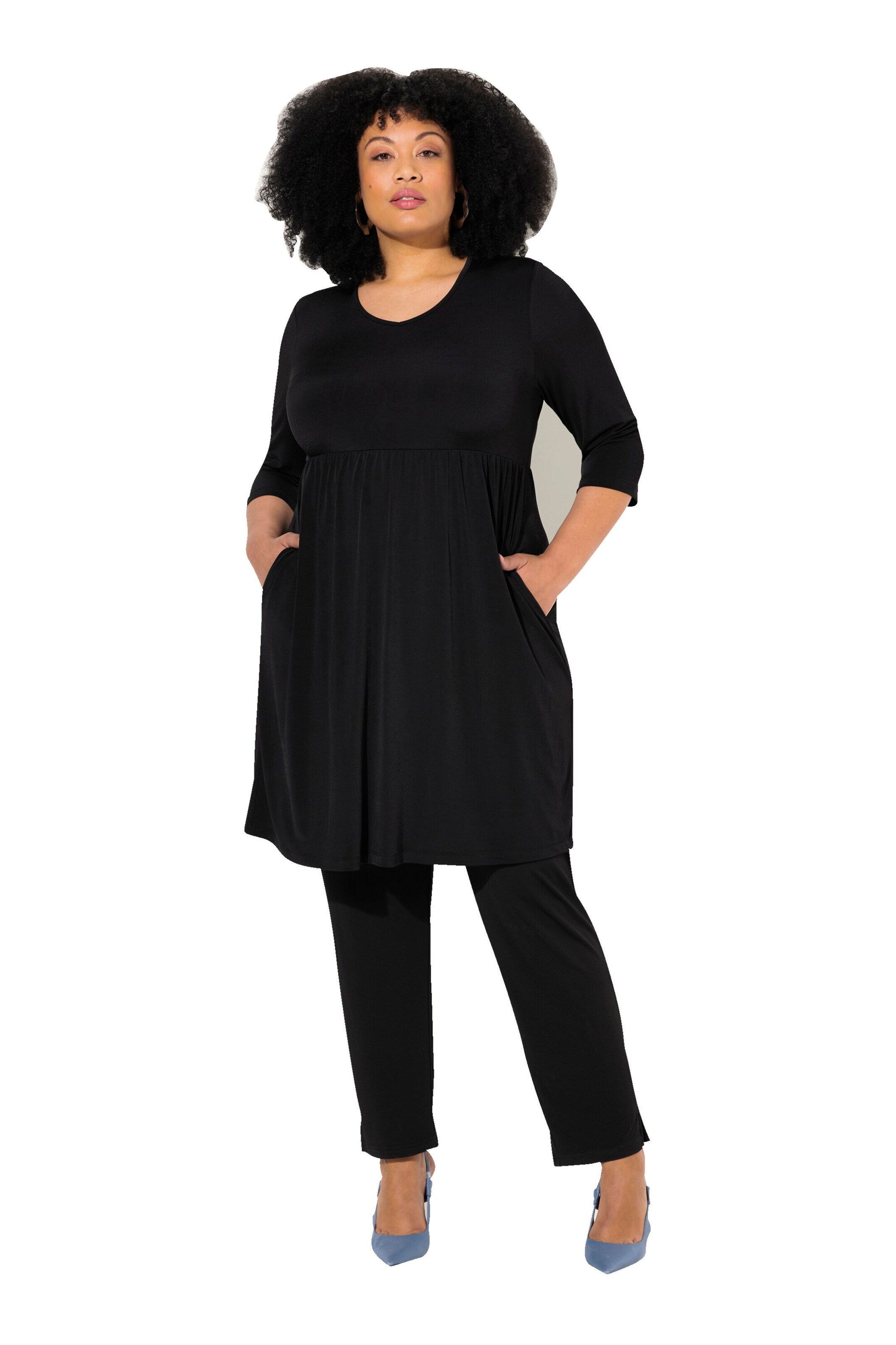 Ulla Popken Jurk in Zwart: voorkant