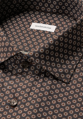 Fit confort Chemise business 'Schwarze Rose' SEIDENSTICKER en marron
