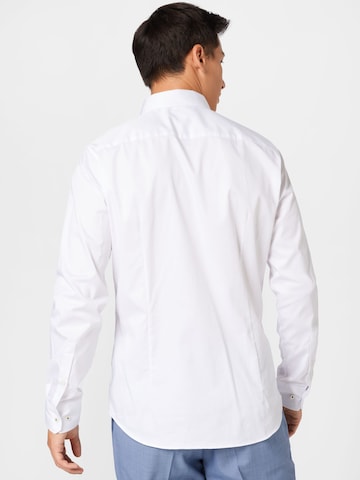 Coupe slim Chemise business 'Pit' JOOP! en blanc