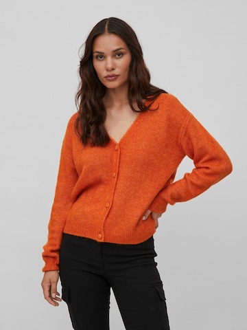 VILA Knit Cardigan 'Jamina' in Orange: front