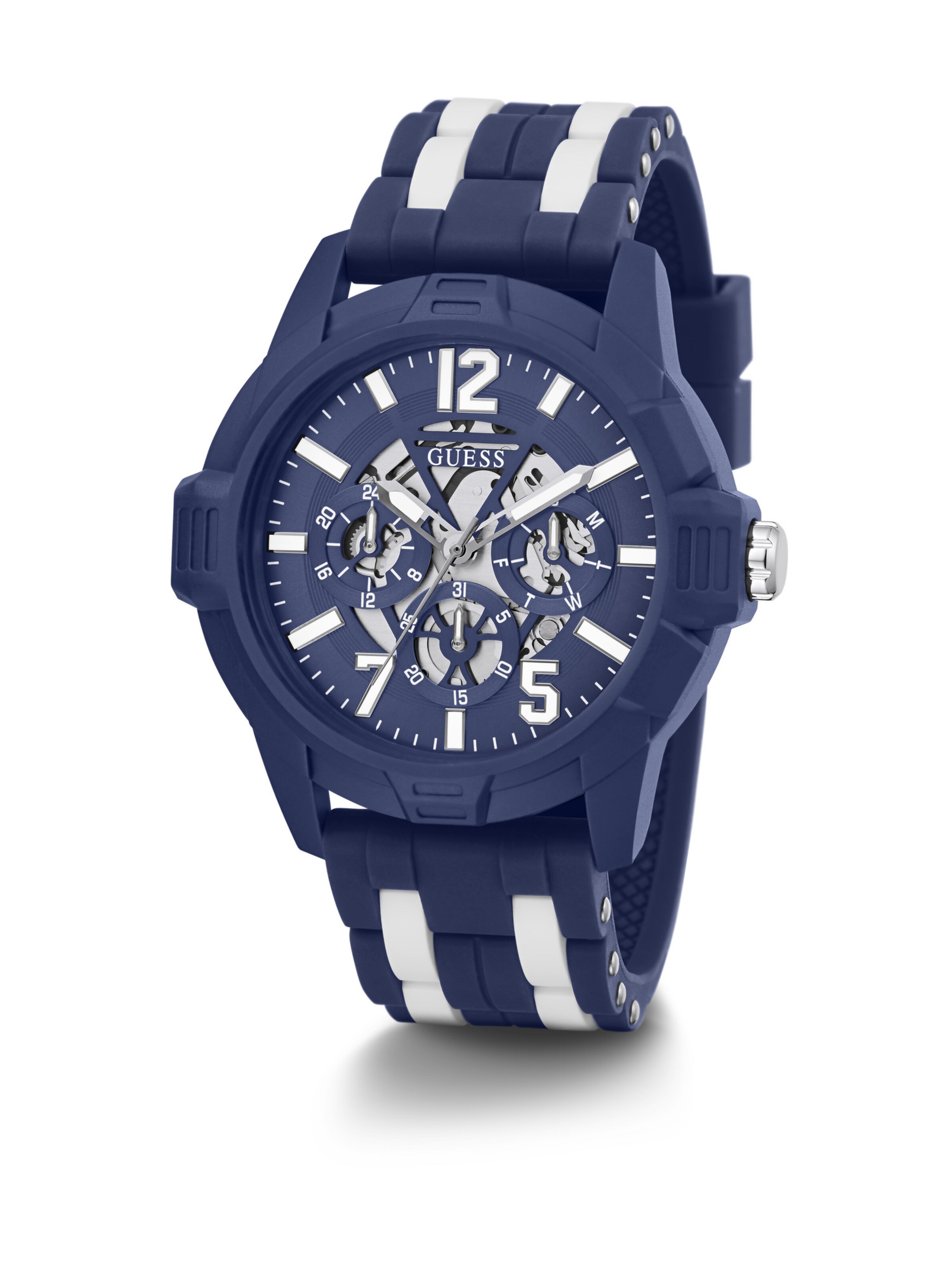 GUESS Uhr  ' STRIKER ' in Blau: Vorderseite