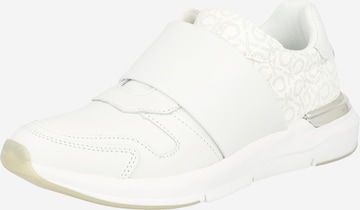 Calvin Klein - Zapatillas deportivas bajas en blanco: frente